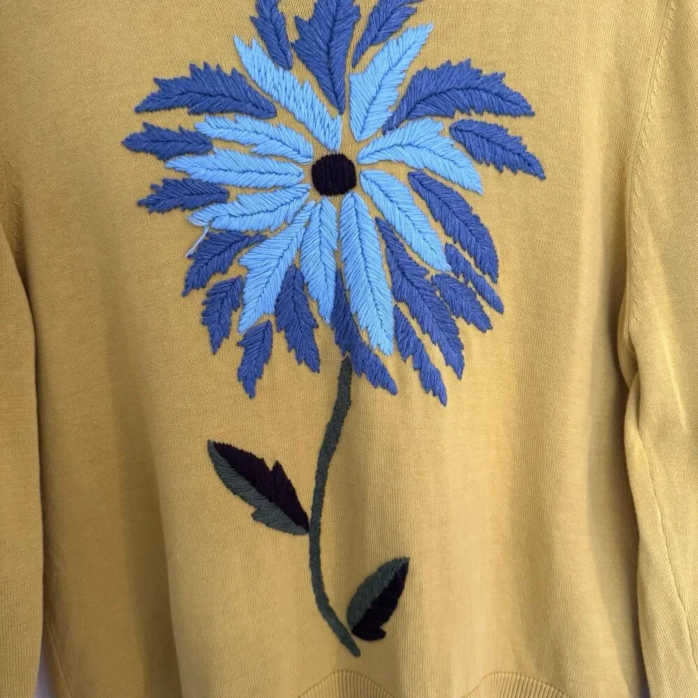 Evy’s Tree SMALL The Naomi Embroidered Luxury Cotton Hoodie Yellow Mustard